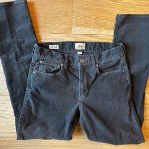 J. Crew Men's Dark Gray Corduroy Pants W28 L30. 250 Skinny Fit.